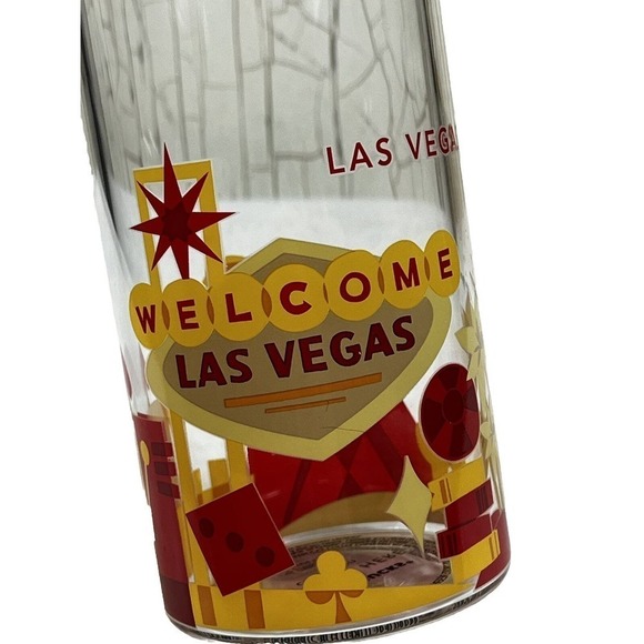 STARBUCKS You Are Here Collection LAS VEGAS Glass Water Bottle 18.5 oz Screw Top - Picture 2 of 7